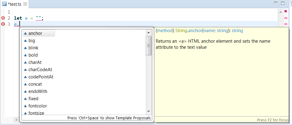 TypeScript Completion Context Info